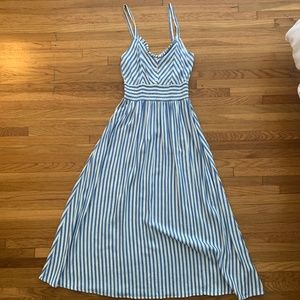 Zara Blue & White Midi Summer Dress